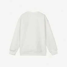 Skechers New Girls Round Neck Knitted Pullover Sweatshirt - White - View 2