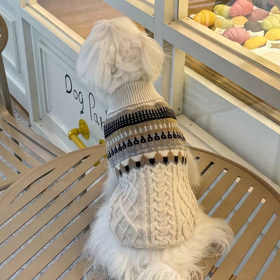 秋冬季保暖扭花宠物毛衣，适合小型犬和猫