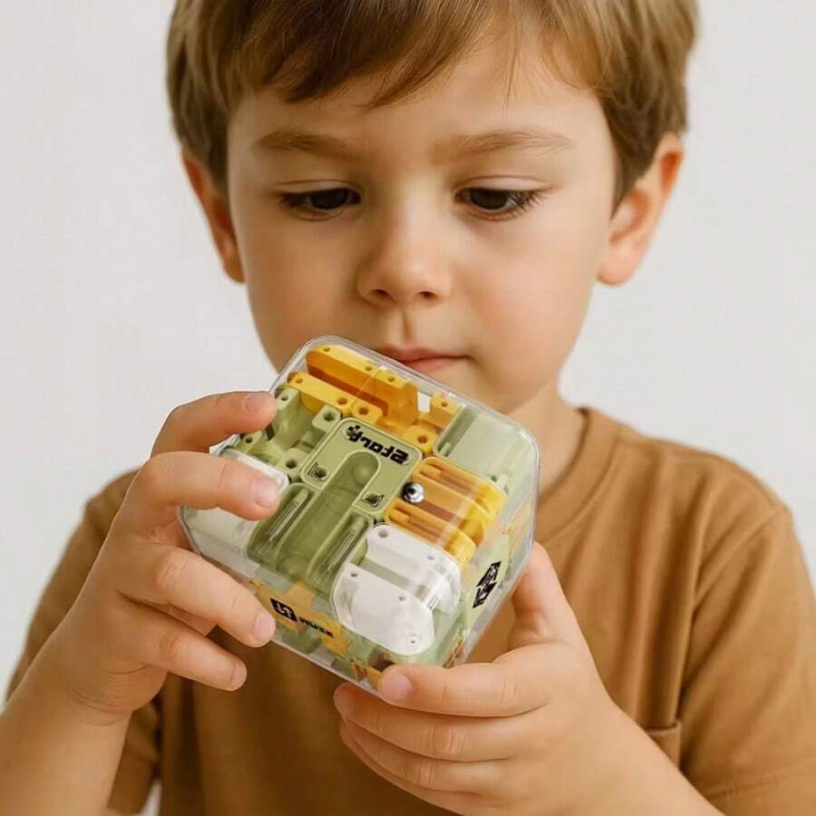 3D Labyrinth Cube Puzzle - Advanced Brain Teaser Maze Ball With 100+ Challenges, Spatial Logic Training Toy For Stress Relief & Focus Development, STEM Gift For Adults & Teens - Nhiều màu - Xem 1