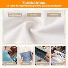 CZ 20PCS Bolsas Tote Bag manta 40 * 35 cm Bolsas de Compras Reutilizables Bolsas de Manta con Asa Bolsas Tote Bag para pintar Bolsas de Lona para el Trabajo Viajes Compras Durable y Ligeras 8764 - como en la foto - Ver 2