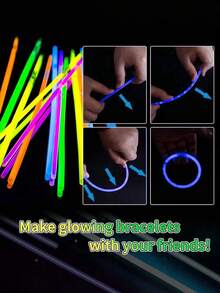 15/50/100 قطعة من أعواد الإضاءة الزرقاء المضيئة في الظلام. هذه الأجهزة الإضاءة يمكنها الإضاءة لمدة 8-12 ساعة متواصلة. مناسبة لإضاءة الحفلات والهدايا والأساور والقلائد والإضاءة النيون وديكورات حفلات الزفاف وغيرها. - الأزرق - مشاهدة 4