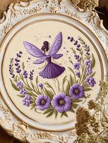 1PC New Winged Girl Embroidery DIY Kit With Manual & English Instructions, Easy For Beginners, Perfect Home Decor Holiday Gift, All-Season Handcrafted Decor - Multicolor - View 4