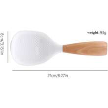 Heat-Resistant Silicone Rice Spoon – Scratch-Proof For All Pans - White - View 2