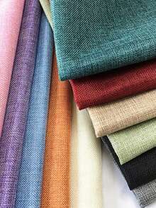 1块亚麻色仿麻编织面料，预裁切，可用于制作靠垫、枕头、咖啡桌布、服装DIY - 亞麻色 - 查看 3