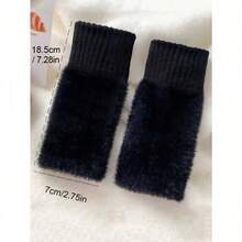 We Are Purchasing A Pair Of New Half-Finger Gloves For Women, Which Are Soft, Warm, Luxurious, Solid-Color Finger-Free Gloves For Women's Winter Hand Protection, Multi-Functional Touch Screens, Offices, And Student Writing - 彩色 - 查看 10