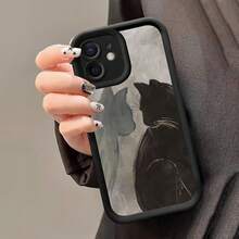 Funda para teléfono compatible con iPhone 17 aire/16/15/14/13/12/11. Profesional máximo 14/15/16 Además, 16E, 12/13mini, X/XS/XR/XSMax, compatible con Samsung Galaxy. A03/A03S/A04/A04E/A05/A05S/A06/A12/A13/A15/A16/A21S/A24/A25/A32/A34/A35/A54/A55, S20/S21/S22/S23/S24 FE/Plus/Ultra, F15, M35/M55, Note20/Note20Ultra Funda para teléfono, carcasa suave de TPU, protección total antideslizante y anti-caída, serie Sky Eye, carcasa suave de TPU, estilo coreano minimalista - Negro - Ver 2