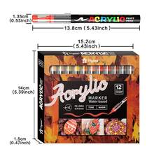 12-240 Colors Acrylic Marker Pens Set, Soft Tip Liquid Ink Markers, Watercolor Brush Pens For Art Painting, Calligraphy, DIY Crafts, Suitable For Students And Office Use - (Upgraded) Acrylic Markers - View 33