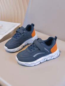 1 Pair Fashion Hook And Loop Sports Shoes For Boys And Girls, Soft And Non-Slip Suitable For Toddler Walking Shoes, Outdoor Casual Shoes, Sneakers, Student Shoes, Spring/Autumn - Blue - View 6