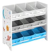 Garage Integrated Storage RacksSONGMICS UGKR33WT - Estante de almacenamiento infantil para juguetes y libros con 9 cajas íbles - como en la foto - Ver 1