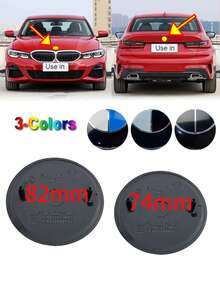 2个82mm/74mm汽车前引擎盖标志/后备箱盖标志，适用于宝马E36 F20 E46 E39 E38 E90 E60 E87 E34 E53 X3 X5 X6 M系列车型，配件 - 均碼 - 查看 6