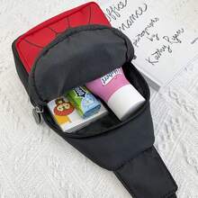 Cartoon Spider Shoulder Bag, Crossbody Bag, Large Capacity Chest Bag, Unisex, Anime, Birthday Gift For Boys - Multicolor - View 5