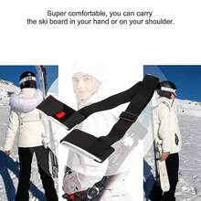 1pc Adjustable Ski Carrier Strap - Portable Ski Shoulder Sling For Easy Transport, Winter Sports Ski Board Bag Accessory, Comfort Padding, Secure Buckle System - For Skiers & Snowboarders - Perfect For Winter Sports & Travel