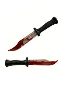 1 pezzo Accessorio per vacanze, Accessorio per performance anime, Scherzo con coltello finto sanguinante, Coltello di plastica realistico con sangue finto, Accessorio per film - Multicolore - Visualizzare 5