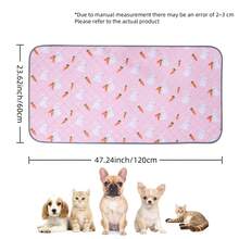 1pc/2pcs Hamster Mat, Machine Washable Hamster Pad With Variety Of Cute Printed Patterns, Waterproof & Absorbent Urine Pad, Rabbit Cage Mat, Dirt-Resistant Mat, Suitable For Small Animals Like Hamsters, Rabbits, Hedgehogs - 47" X 23" - Multicolor - View 14