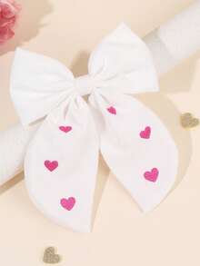 1个情人节女孩发夹，心形刺绣软布发夹，时尚心形装饰发饰，适合青少年 - 粉色 - 查看 12