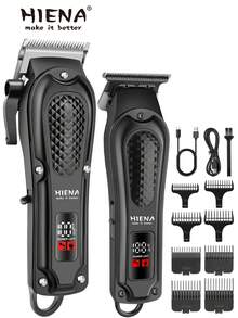 HIENA 3pcs/2pcs/1pc Multi-Functional Household Hair Tools, Mini Barber Supplies, Adjustable Cordless Hair Clippers For Men, Portable Beard Trimmers Electric Shavers, USB Charging & ABS Body, Father's Day/Christmas Men's Gifts
