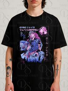 Cartoon T-Shirt, Anime Gyro Unisex 100% Cotton New Release Shipping Various Colors!! - màu đen - Xem 2