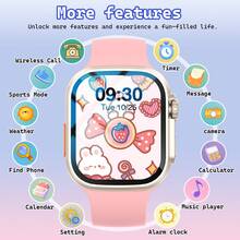 2026 New Children's Smart Watch, Multiple Sports Modes, Step Counting And Tracking Sports Data, With Wireless Calling Function, SMS Reminders, Music Playback And Custom Wallpapers, Silicone Strap, Suitable For Children's Watches - 彩色 - 查看 4