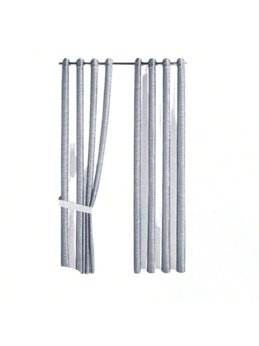 Cortinas transparentes color negro de alta durabilidad de 140cm*225cm, CORTINA 1 PZ