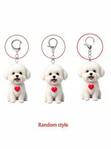 Móc khóa acrylic hình trái tim chú chó poodle dễ thương 2D - Mặt dây chuyền kiểu hoạt hình, thiết kế móc càng cua, phù hợp với chìa khóa xe hơi, ba lô và túi xách, có thể dùng làm phụ kiện trang trí túi xách, đồ trang trí xe hơi, phụ kiện túi | Thiết kế ngộ nghĩnh | Chất liệu acrylic, phụ kiện ví và điện thoại nữ, quà tặng cho bạn bè, gia đình, bạn gái, phụ kiện ngoài trời, đồ dùng tiệc tùng, quà tặng, quà lưu niệm, quà tân gia hoàn hảo - Nhiều màu - Xem 12