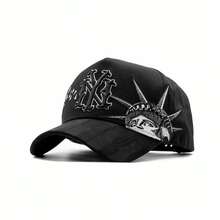 Gorra estilo Dandy Hats I Love NY bordado vicera gamuza interior de satin en color negro de excelente calidad premium para otoño invierno - Negro - Ver 2