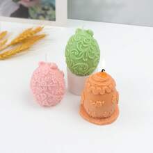 Moule en silicone pour bougie en forme d'œuf de lapin de Pâques, motif de feuillage de tulipe, style lapin. Moule en résine pour faire des maisons de lapin, des arcs, des œufs, des plâtres. Outil de fabrication de fleurs 3D, terrier de lapin, forme d'animal pour savon fait main, bougie, décoration de maison pour les fêtes - Blanc - Voir 10