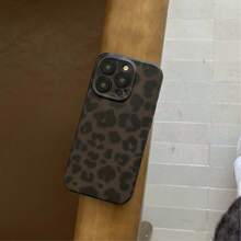 Minimalist Matte Ombre Green Amber Leopard Print Phone Case, Compatible With 17 Pro Max/ 17 Air X/ 16 Pro Max/15 Pro Max/14 Pro Max/13 Pro/12/11 - Dark Green - View 7