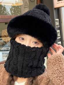 1PC Winter Windproof & Warm Hat – Premium Velvet Material For Ultimate Comfort, Essential Headwear Perfect For Braving Cold Winds & Staying Cozy During Winter Errands & Leisure Time - Black - View 5