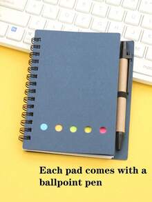 Customized Text And Personalized Design Pocket Notebook & Memo Pad Set, Suitable For Work, Home Messages, Study Marking, Index Bookmarks, Office & School Supplies, Stationery Prizes, Back To School Gifts - Multicolor - View 6