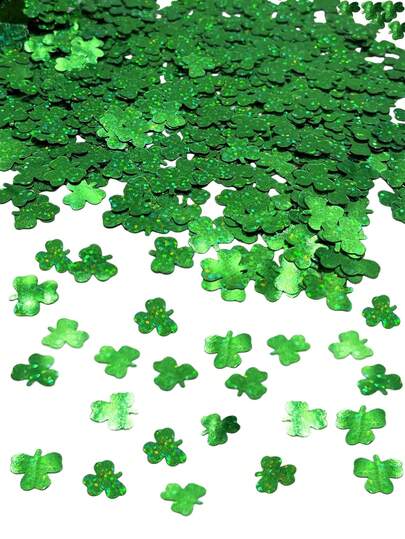 30g Multicolor Confetti Glitter, St. Patrick's Day Shamrock Glitter, Shamrock Metallic Foil Table Confetti, Irish-Themed Table Decor, Suitable For St. Patrick's Day Decoration, Birthday Party, Wedding Decoration