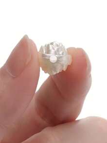 Bead Spacers 100/200 Pcs Shell, Star, Teardrop, Flower And Other Shapes Pearly Jewelry Crafts - Flor lisa - aprox. 12,5 mm - Ver 3