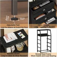 Space-Saving Storage Combo: Fabric Cabinet With 4 Drawers & Built-In Nightstand - Ideal For Flats & Small Spaces - 黑色 - 查看 4