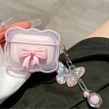 Estuche para auriculares con lazo 3D rosa y clip de mariposa compatible con Apple 1/2 Generaciones, Pro, 3ra Generación, Pro 2, 4ta Generación y Pro 3. - Rosa - Ver 17