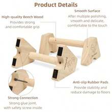 Calisthenics Bars Push Up Bar Handstand Blocks Parallel Bars For Calisteniamadera L Sit Bars Gymnastics Equipment - Wood - View 3