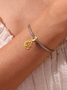 1颗925纯银南瓜汽车造型珠子，适合女士手链、手镯DIY饰品制作及日常穿搭配饰，是女孩的理想之选。