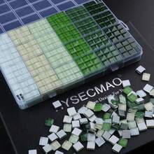 600PCS/Box Glass Mosaic Tiles - Premium Square Craft Decorative Pieces For Creative Art, Painting, Handmade Jewelry, And DIY Projects - Multicolor - View 14