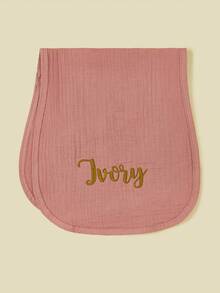 1 buah Celemek Bayi Bordir Teks Kustom, Kain Lap Sendawa Lembut & Bernapas, Hadiah untuk Bayi Baru Lahir, Cocok untuk Bayi Laki-laki & Perempuan - MultiWarna - View 12