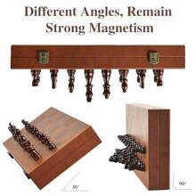 Juego de ajedrez magnetico para niños adultos tablero de ajedrez de piel de 15.4 pulgadas con pieza de ajedrez hecha a mano incluye 2 reinas adicionales y ranura de almacenamiento juego deConveniente y duradero,Los favoritos de los niños - Multicolor - Ver 5