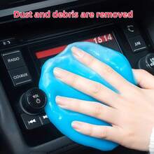 1 Piece Of Blue Cleaning Mud, Easy To Use, Suitable For Daily Home Cleaning, With Small Gaps, Dead Corners, And Hygiene. It Can Also Be Used To Clean Mouse And Keyboard Gaps - 藍色 - 查看 10