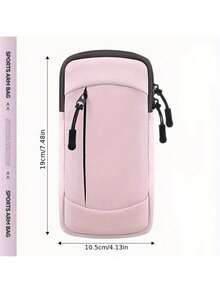 Waterproof Sports Armband Phone Holder, Suitable For Running, Hiking And Fitness Adjustable Wristband, Lightweight Design, Fits Phones Up To 17.78 Cm, Available In Black, Pink, White And Blue - 黑色 - 查看 9