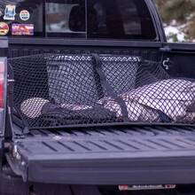 1pc Universal Elastic Truck Tailgate Net - High Strength Cargo Net, Multi-Functional Light-Duty Use, Practical Design, Flexible Transportation Safety | Suitable For Trailer Tailgate Organizer, Truck Bed Accessories