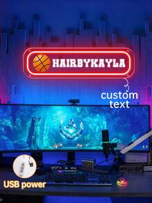 Personalized Gamer Tag Neon Light, Custom Name Neon Sign, Custom Game Logo, Personalized Neon Light, Gamer LED Lamp, Game Wall Decor, Live Streaming Illuminated Sign, Customized Gift - Perfect For Room Decor, Bedroom Decor, Gaming Room Decor, Men's Exclusive Space Gift, Birthday Gift! - Game UV - View 7