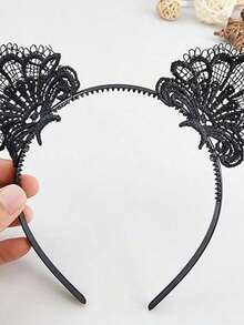 Bộ 2 món gồm mũ đội đầu hình động vật, băng đô tai mèo và đuôi thú nhồi bông dễ thương. Thích hợp cho các bữa tiệc, khiêu vũ, trang phục biểu diễn và đạo cụ. - màu đen - Xem 4