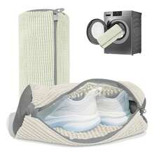 Two-Pack Anti-Deformation Laundry Shoe Bags, 360° All-Around Cleaning Without Damaging Shoes, Suitable For Shoe Washing Machines And Washing Machines, Machine Washable And Air Dryable, Universal Design, Suitable For All Shoe Types (Especially Athletic And Casual Shoes), A Lazy Person's Shoe Washing Essential, Also Has A Toiletries Storage Function, The Ideal Gift For Christmas And Halloween.