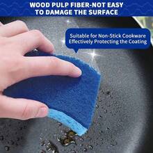 12/6pcs Non-Scratch Cleaning Sponges, Suitable For Kitchen, Bathroom And Home Cleaning, Non-Scratch And Non-Stick, 12pcs Cleaning Sponges