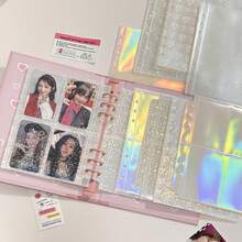 10pcs/20pcs Album dán sticker sao holographic A5, sách dán sticker lớn, trang trong album ảnh Guka, album dán sticker, giấy bóc, album idol, album lưu trữ bưu thiếp, album ảnh rời 3 inch, sao holographic, bóng kim tuyến, kích thước A5, tương thích 3 inch, rời phổ biến, trong suốt độ phân giải cao, dày chống mòn, chống nước chống trầy, dễ bóc, lưu trữ Guka, sắp xếp sticker, album idol, bộ sưu tập bưu thiếp - A - Xem 6