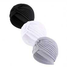 1 pieza Pañuelo para la cabeza de mujer, Estilo Turbante (Color Aleatorio) Gorro para Dormir - Multicolor - Ver 3