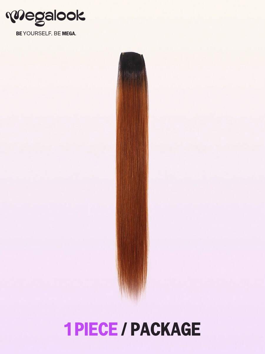 MEGALOOK 1 Tóc giả kẹp màu #30, 15A, 100% tóc thật, dài 12 inch, thẳng mượt, mềm mại, kiểu ombre, dành cho phụ nữ, trẻ em và bé gái. - S30 - Xem 1