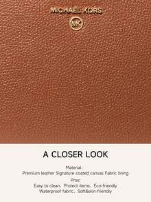 Michael Kors MK Jet Set Charm Convertible Camera Bag Genuine Leather Crossbody Bag, Women's Vintage Shoulder Bag With Detachable Adjustable Strap, Elegant Ladies Crossbody Bag For Daily Use/Shopping/Evening, Christmas Gift - Brown 2 - View 6