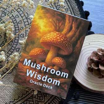 英文版神谕卡牌，48张来自蘑菇的智慧神谕卡，用于内在清晰和冥想，个人解读，12*8厘米，塔罗牌